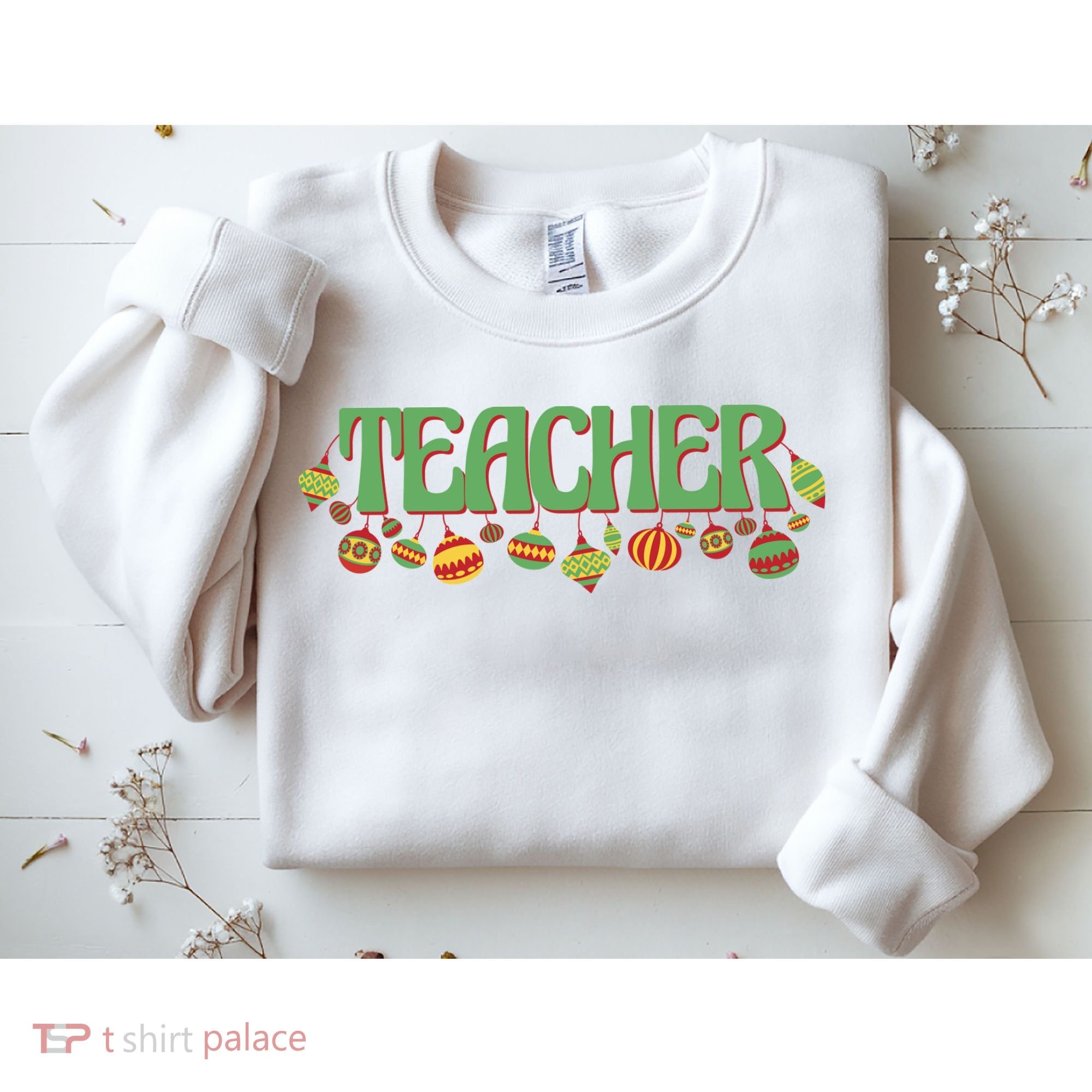Teacher Christmas Holiday Festive Sweatshirt