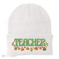 Teacher Christmas Holiday Festive Beanie thumb 0