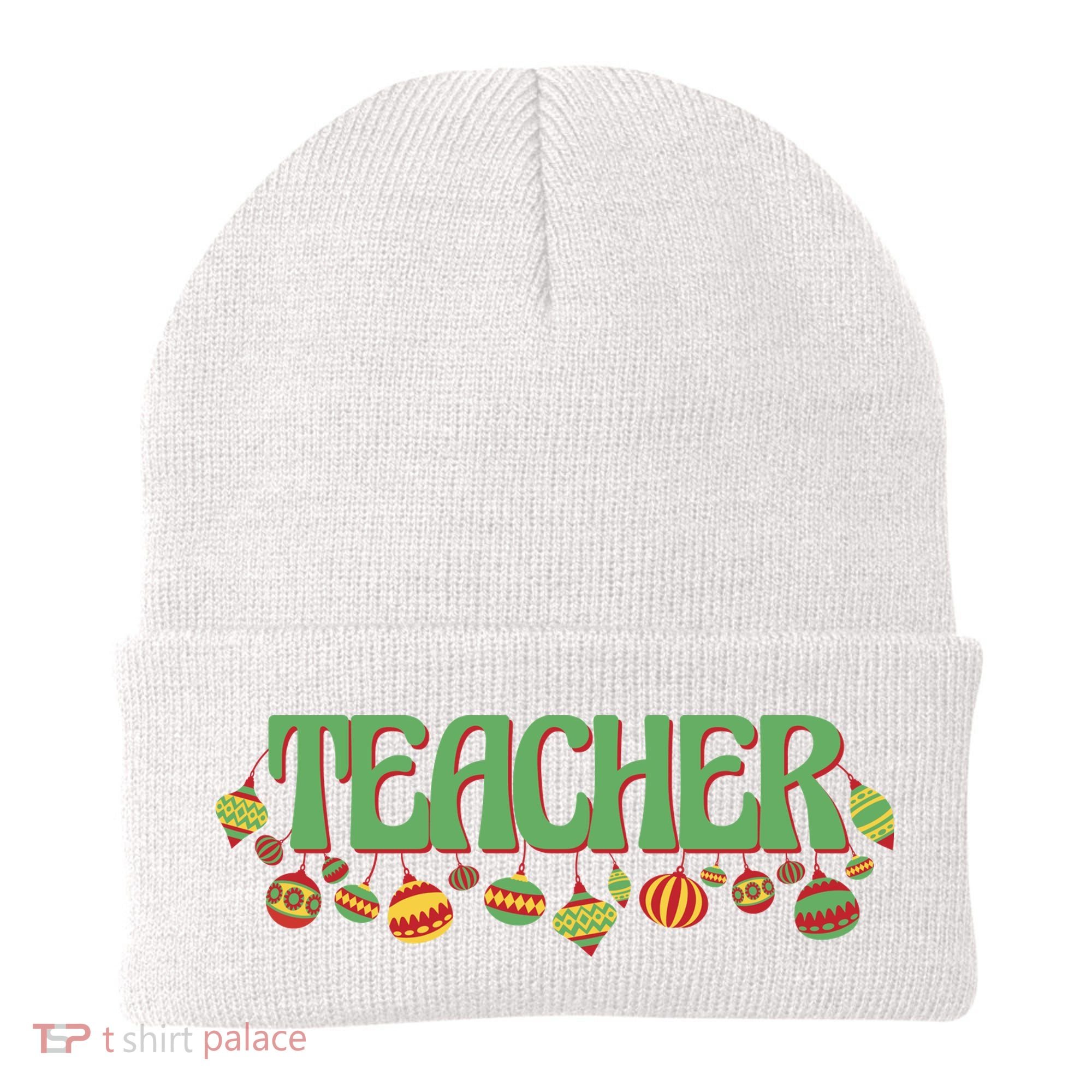 Teacher Christmas Holiday Festive Beanie