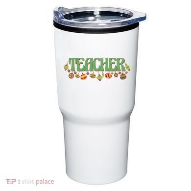 Teacher Christmas Holiday Festive Tumbler