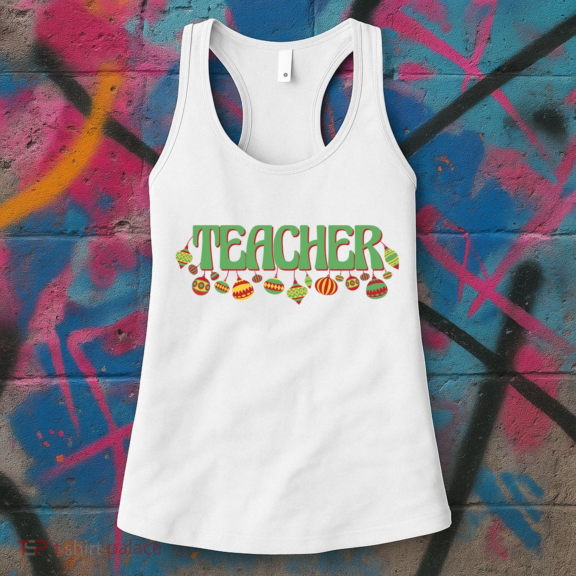 Teacher Christmas Holiday Festive Women's Tank Top