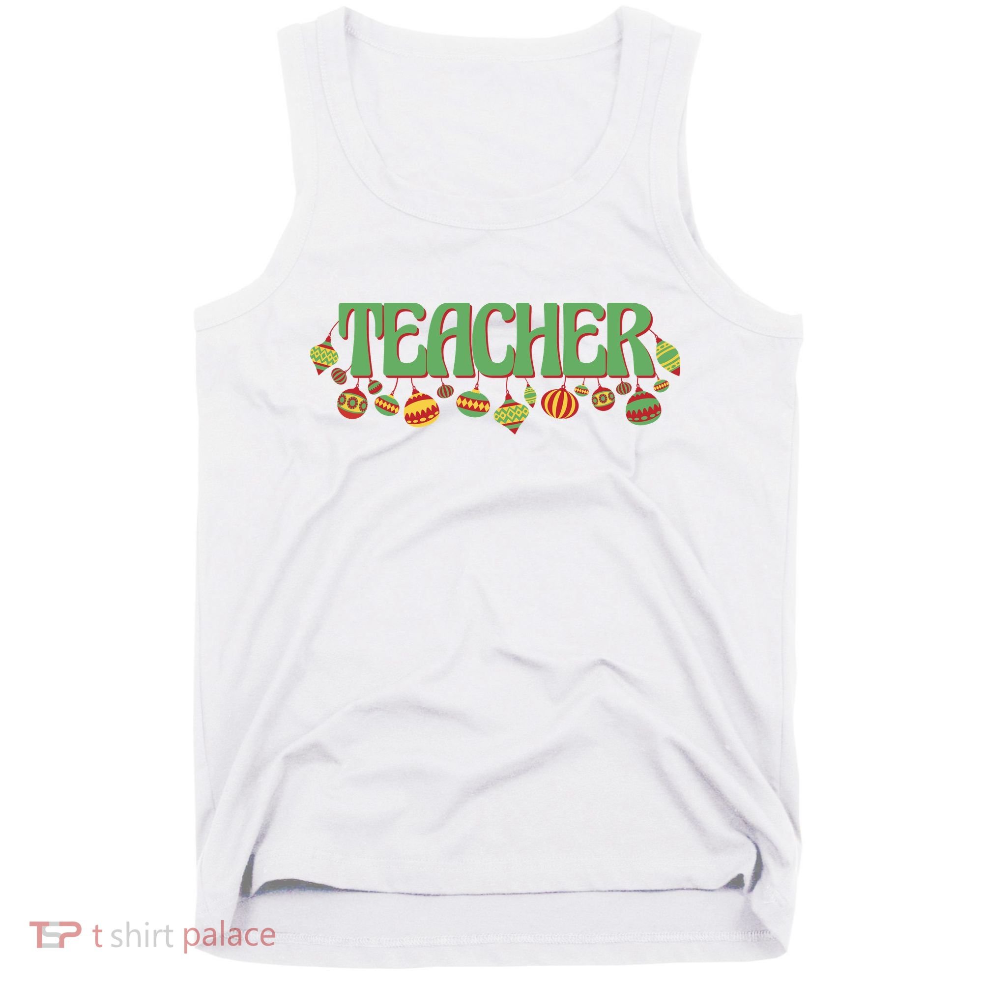Teacher Christmas Holiday Festive Tank Top