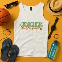 Teacher Christmas Holiday Festive Tank Top thumb 4