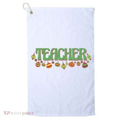 Teacher Christmas Holiday Festive Golf Towel