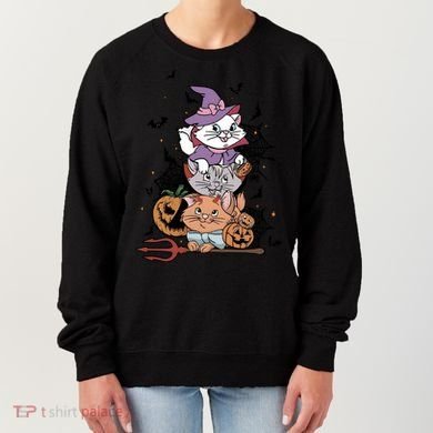 The Cat Halloween Cat Lover Witch Pumpkin Women's Sweatshirt