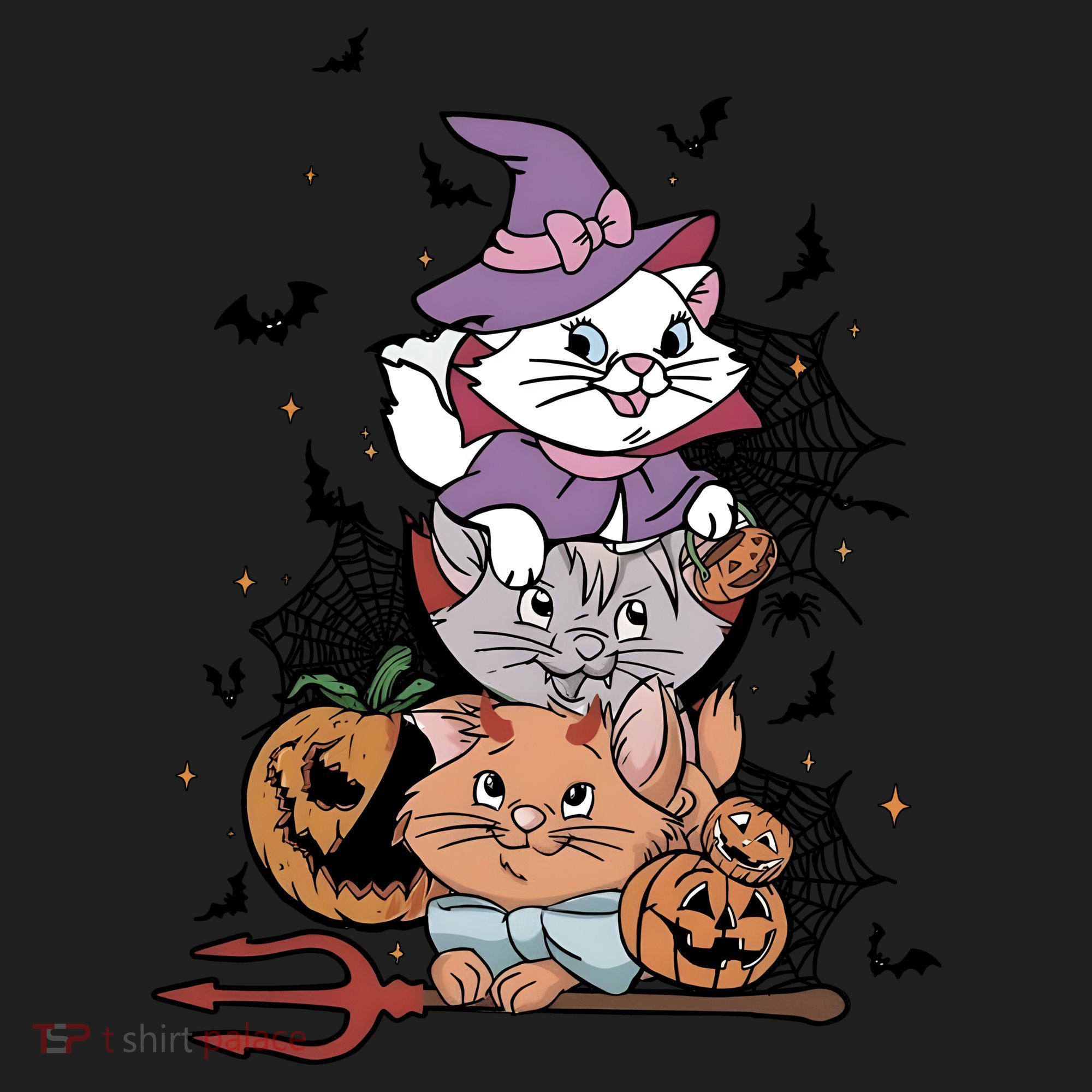 The Cat Halloween Cat Lover Witch Pumpkin Women's Sweatshirt