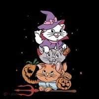 The Cat Halloween Cat Lover Witch Pumpkin Toddler Hoodie thumb 2