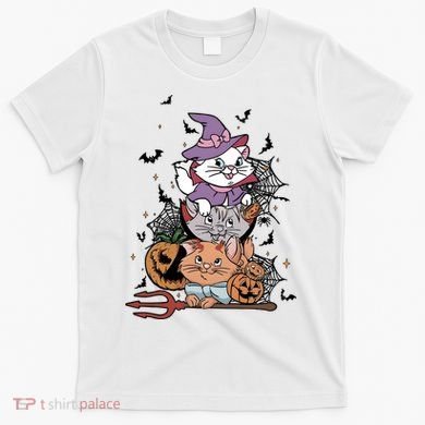 The Cat Halloween Cat Lover Witch Pumpkin T-Shirt