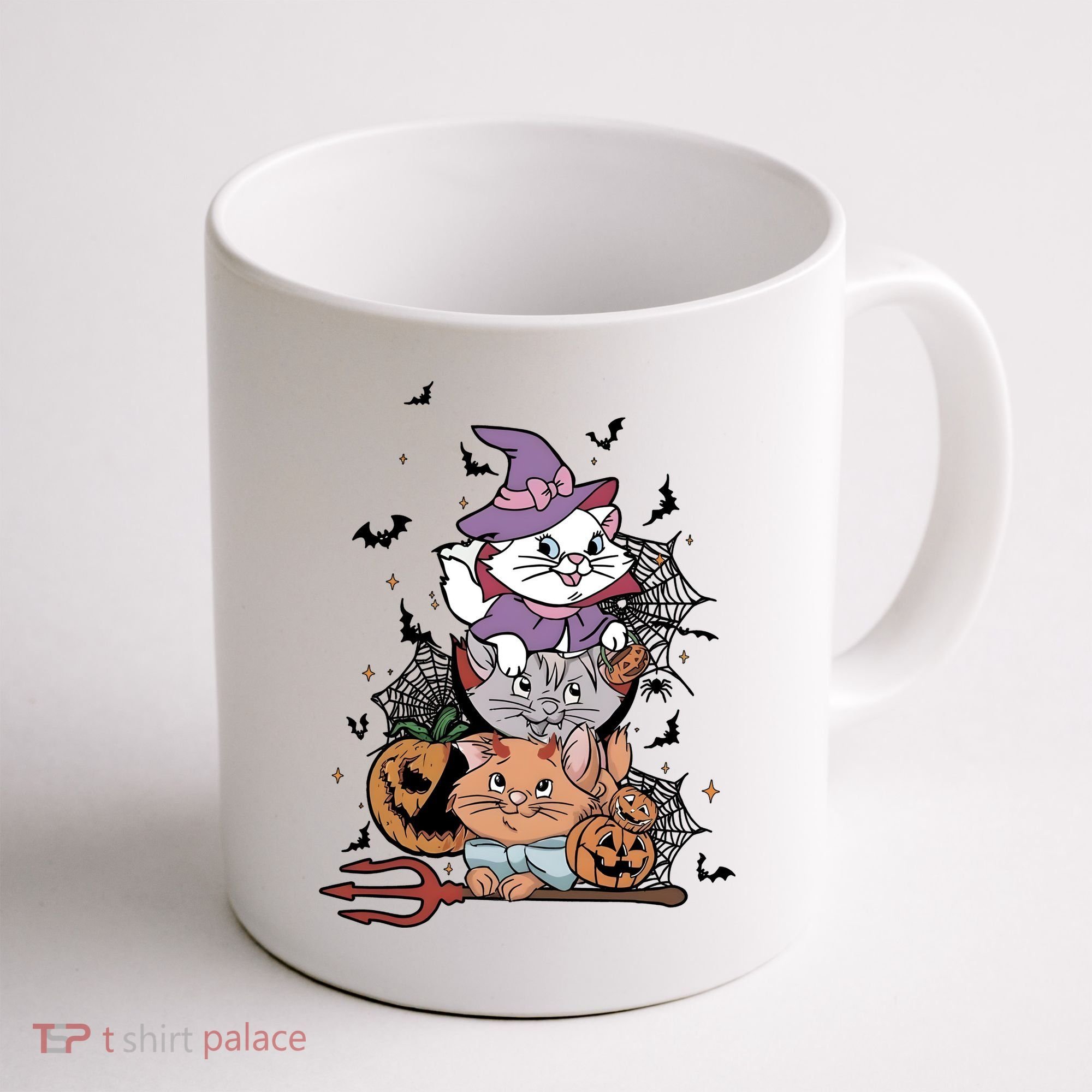 The Cat Halloween Cat Lover Witch Pumpkin Coffee Mug