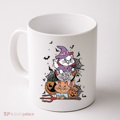 The Cat Halloween Cat Lover Witch Pumpkin Coffee Mug