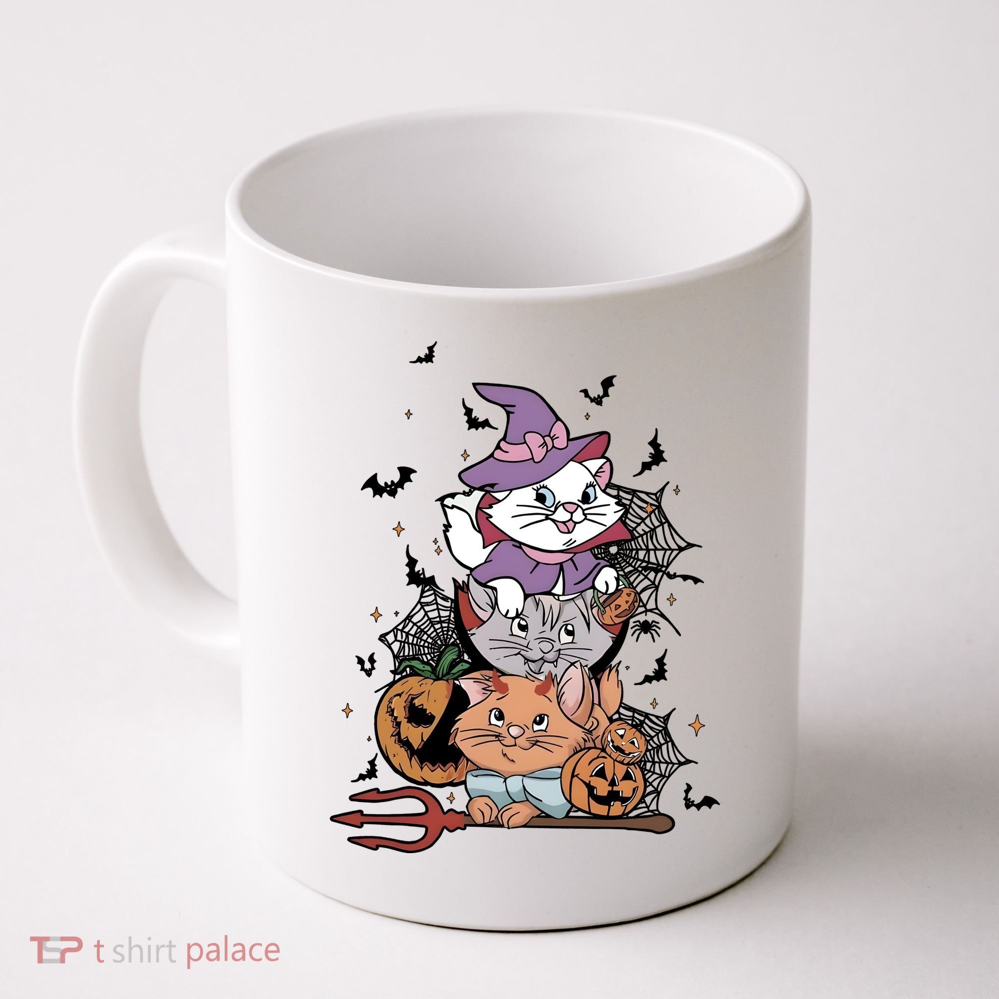 The Cat Halloween Cat Lover Witch Pumpkin Coffee Mug