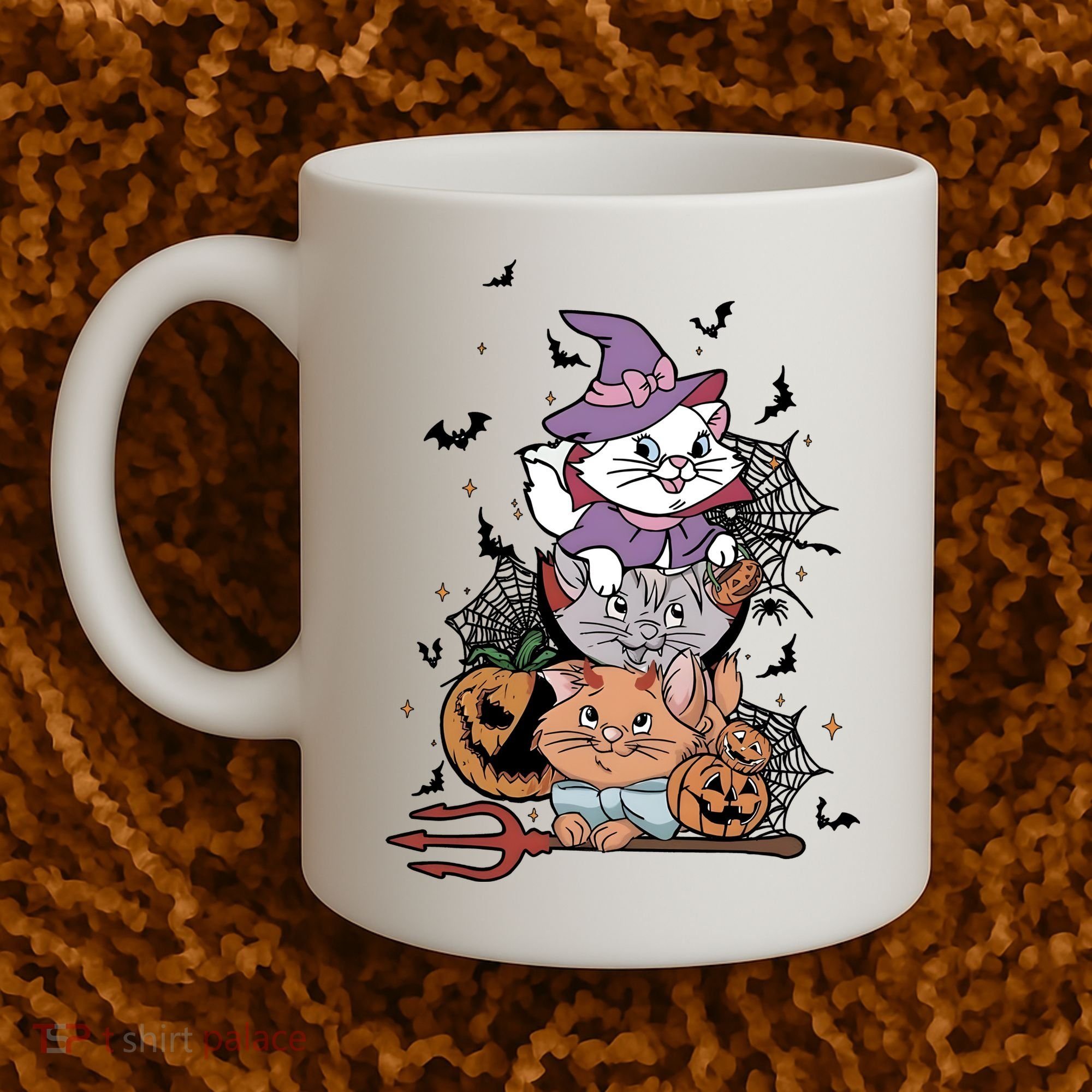 The Cat Halloween Cat Lover Witch Pumpkin Coffee Mug