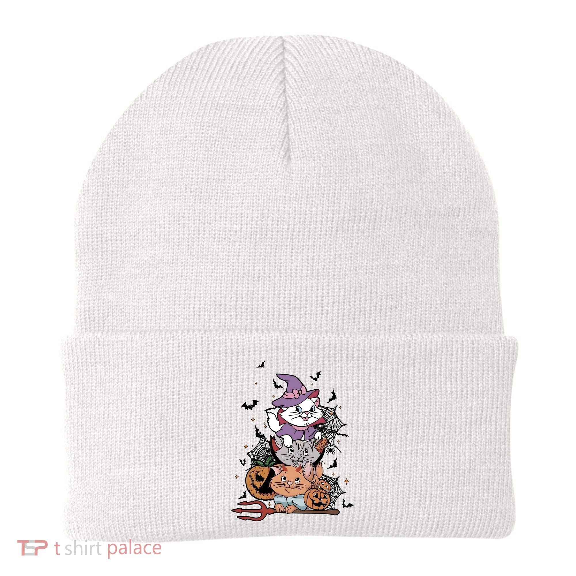 The Cat Halloween Cat Lover Witch Pumpkin Beanie