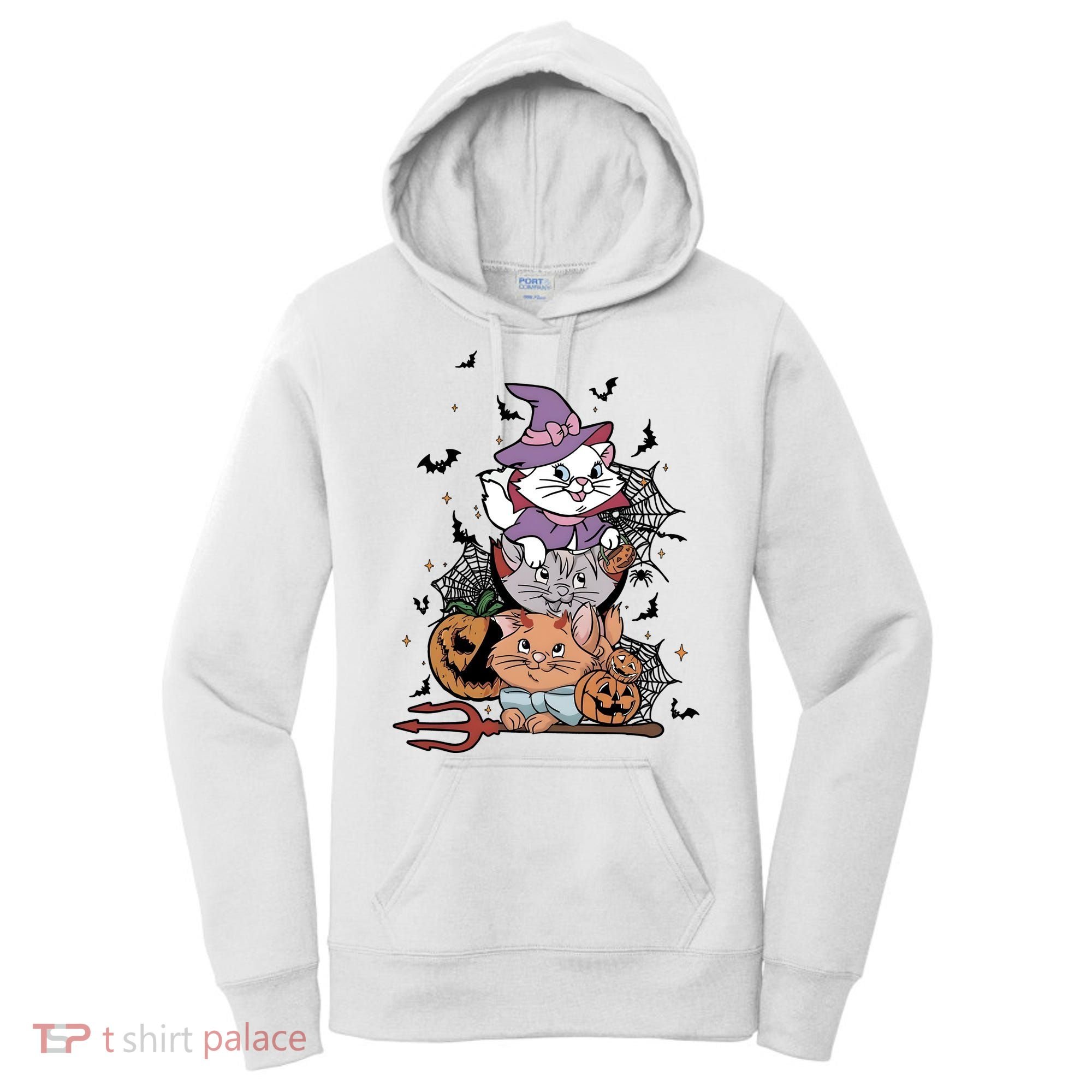 The Cat Halloween Cat Lover Witch Pumpkin Women's Hoodie