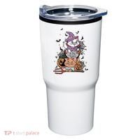 The Cat Halloween Cat Lover Witch Pumpkin Tumbler thumb 0