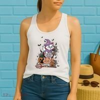 The Cat Halloween Cat Lover Witch Pumpkin Women's Tank Top thumb 2