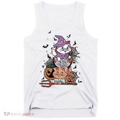 The Cat Halloween Cat Lover Witch Pumpkin Tank Top