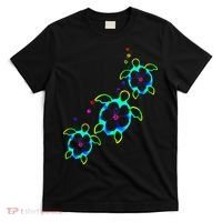 Tropical Colors Hawaiian Honu Sea Turtles T-Shirt thumb 0