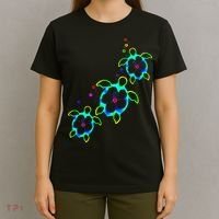 Tropical Colors Hawaiian Honu Sea Turtles T-Shirt thumb 4