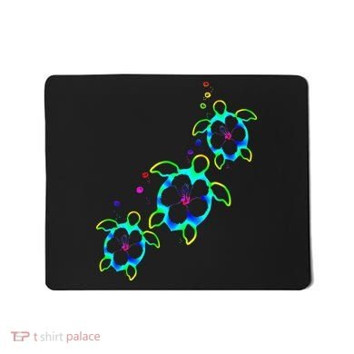 Tropical Colors Hawaiian Honu Sea Turtles Mousepad