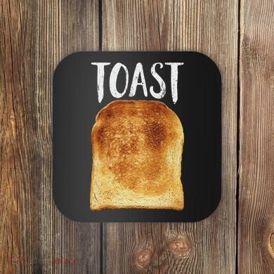 Toast Costume Halloween Funny Bread Lover Christmas Gift Coaster