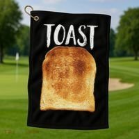Toast Costume Halloween Funny Bread Lover Christmas Gift Golf Towel thumb 1
