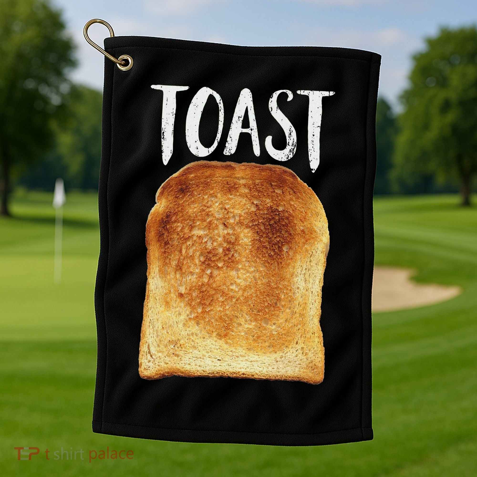 Toast Costume Halloween Funny Bread Lover Christmas Gift Golf Towel