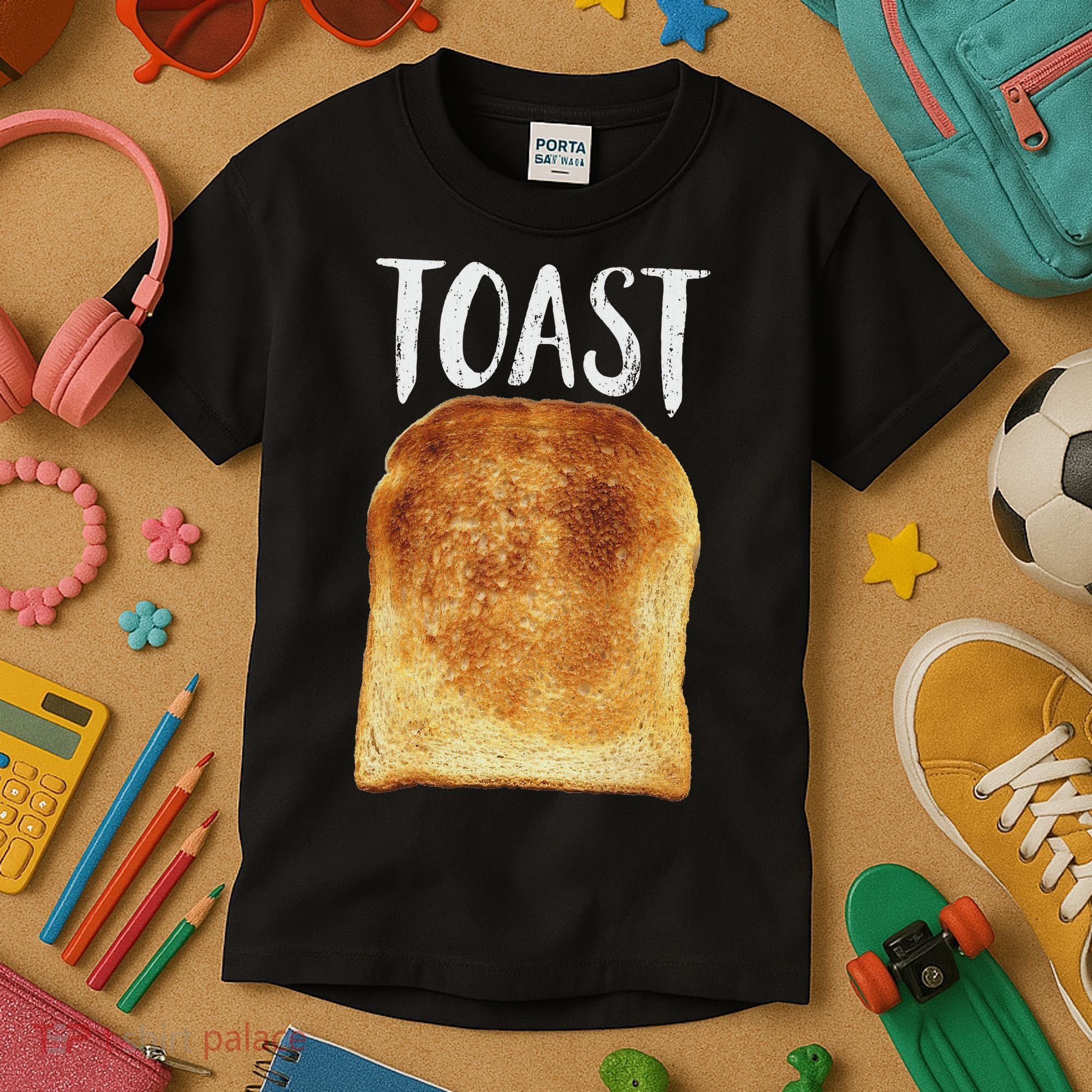 Toast Costume Halloween Funny Bread Lover Christmas Gift Kids T-Shirt