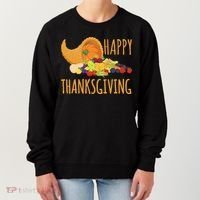 Thanksgiving Cornucopia Horn Of Plenty Food Harvest Fun Gift Women's Sweatshirt thumb 0