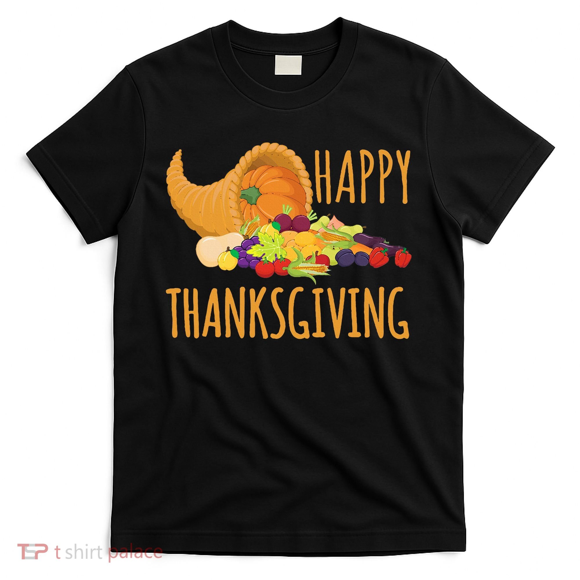 Thanksgiving Cornucopia Horn Of Plenty Food Harvest Fun Gift T-Shirt