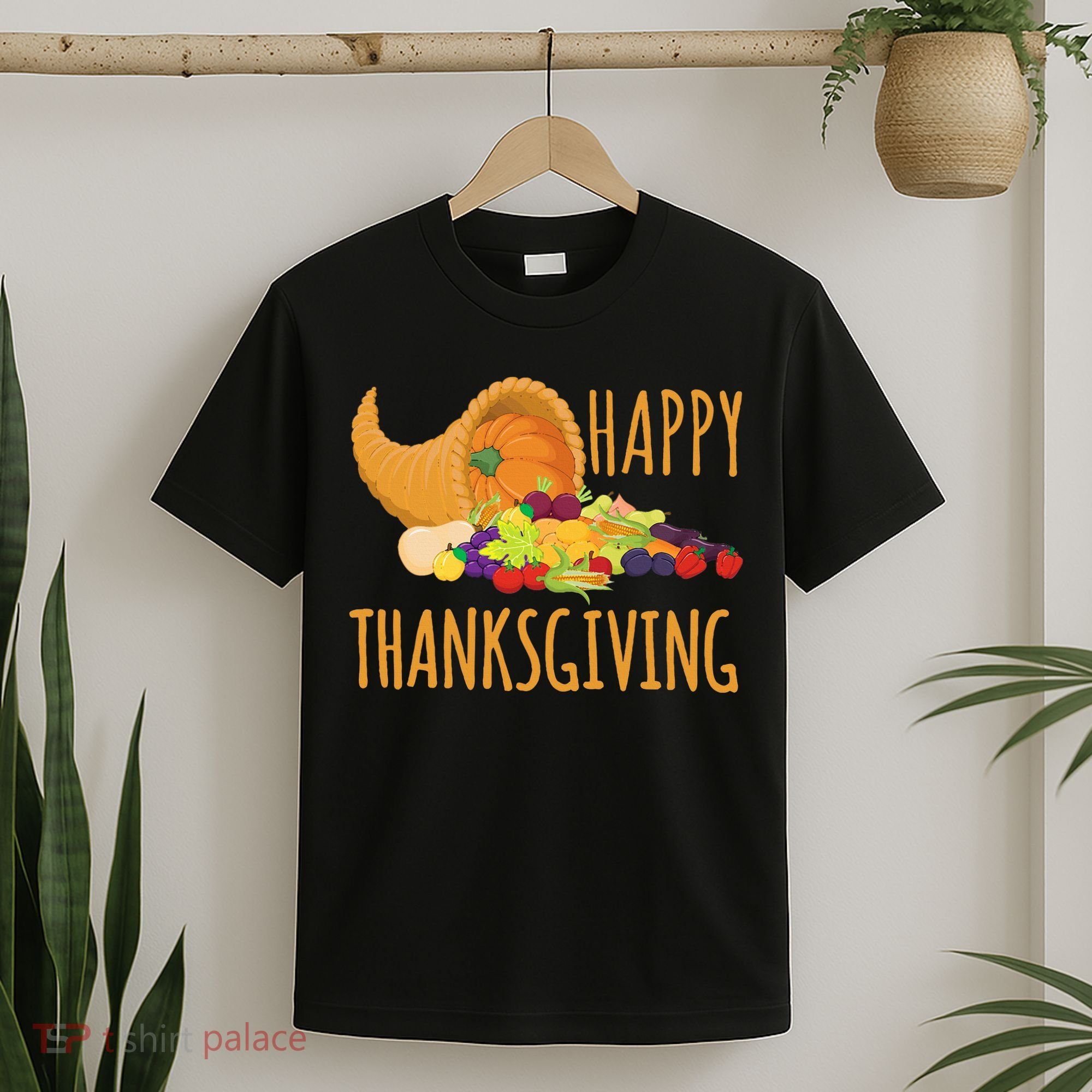 Thanksgiving Cornucopia Horn Of Plenty Food Harvest Fun Gift T-Shirt