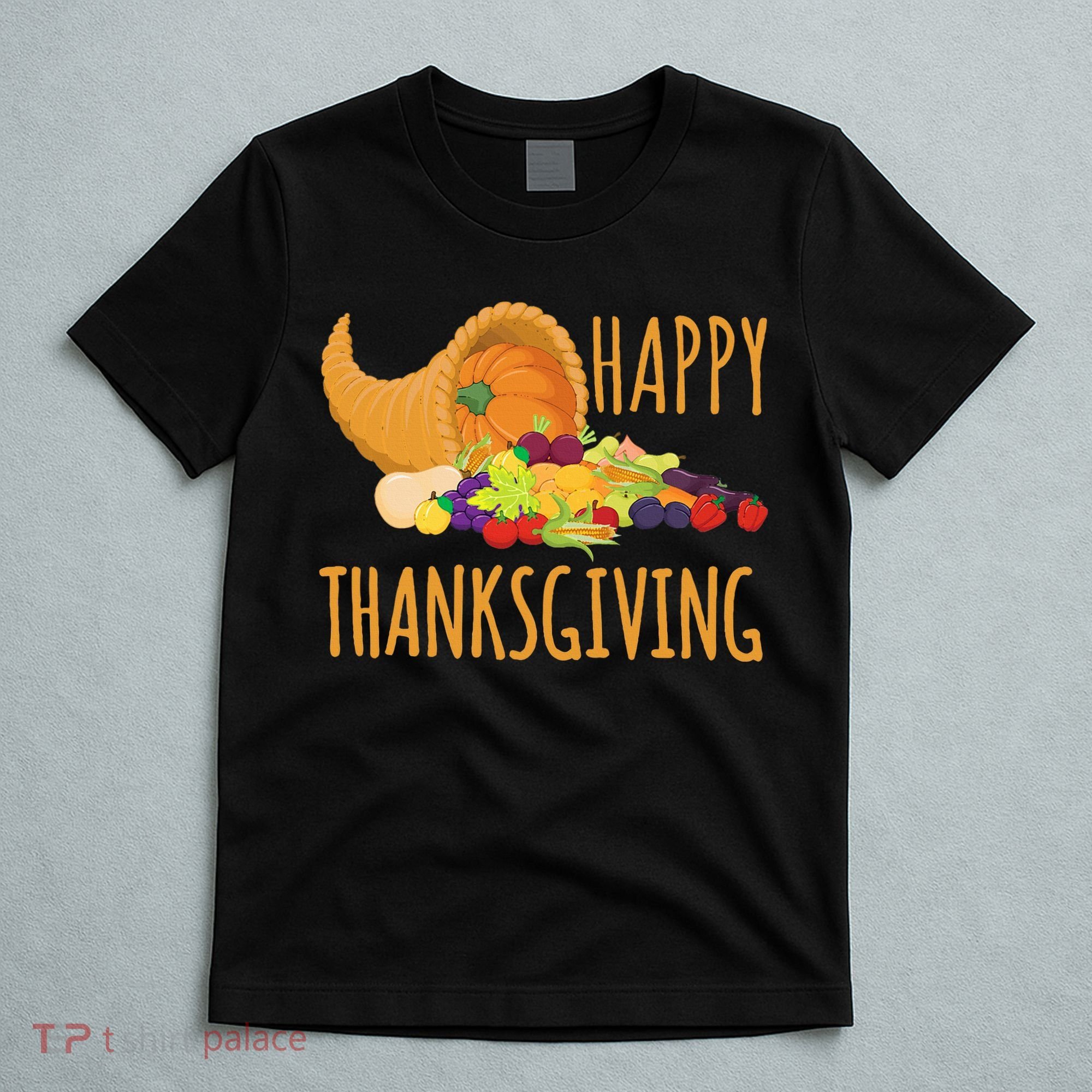 Thanksgiving Cornucopia Horn Of Plenty Food Harvest Fun Gift T-Shirt