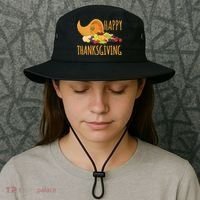 Thanksgiving Cornucopia Horn Of Plenty Food Harvest Fun Gift Bucket Hat thumb 3