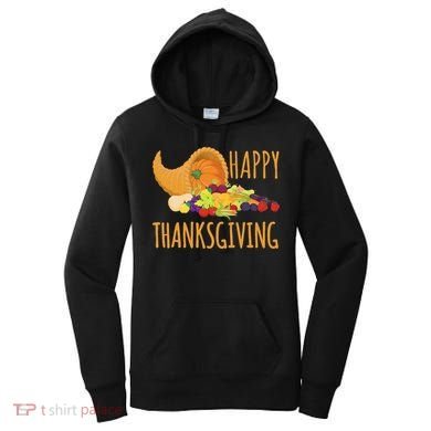 Thanksgiving Cornucopia Horn Of Plenty Food Harvest Fun Gift Women's Hoodie
