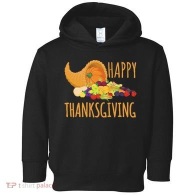 Thanksgiving Cornucopia Horn Of Plenty Food Harvest Fun Gift Toddler Hoodie