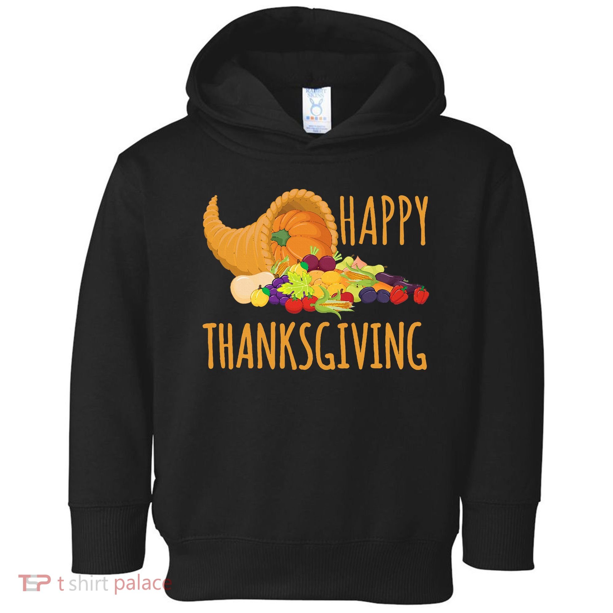 Thanksgiving Cornucopia Horn Of Plenty Food Harvest Fun Gift Toddler Hoodie