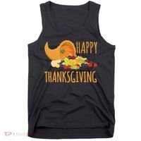 Thanksgiving Cornucopia Horn Of Plenty Food Harvest Fun Gift Tank Top thumb 0