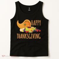 Thanksgiving Cornucopia Horn Of Plenty Food Harvest Fun Gift Tank Top thumb 2