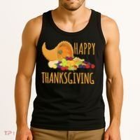 Thanksgiving Cornucopia Horn Of Plenty Food Harvest Fun Gift Tank Top thumb 3