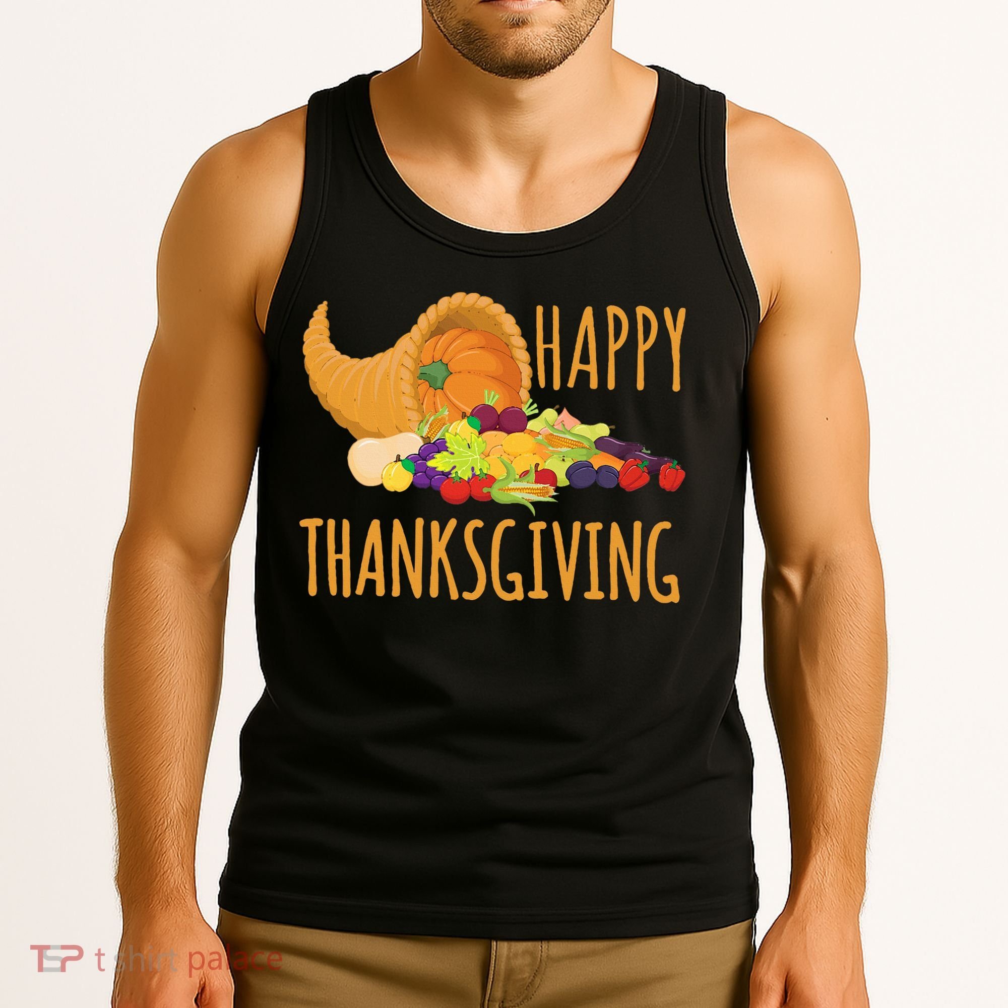 Thanksgiving Cornucopia Horn Of Plenty Food Harvest Fun Gift Tank Top