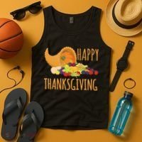 Thanksgiving Cornucopia Horn Of Plenty Food Harvest Fun Gift Tank Top thumb 4