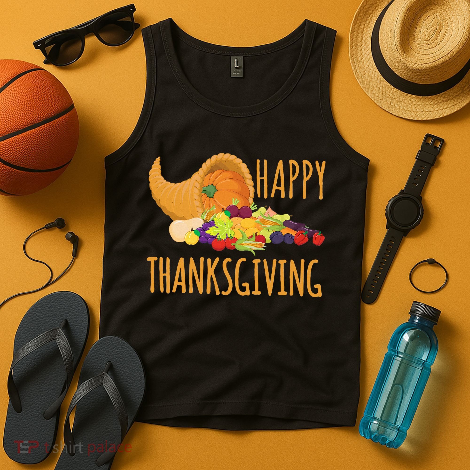 Thanksgiving Cornucopia Horn Of Plenty Food Harvest Fun Gift Tank Top