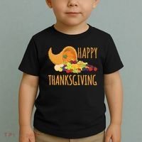 Thanksgiving Cornucopia Horn Of Plenty Food Harvest Fun Gift Toddler T-Shirt thumb 2