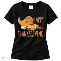 Thanksgiving Cornucopia Horn Of Plenty Food Harvest Fun Gift Women's T-Shirt thumb 0