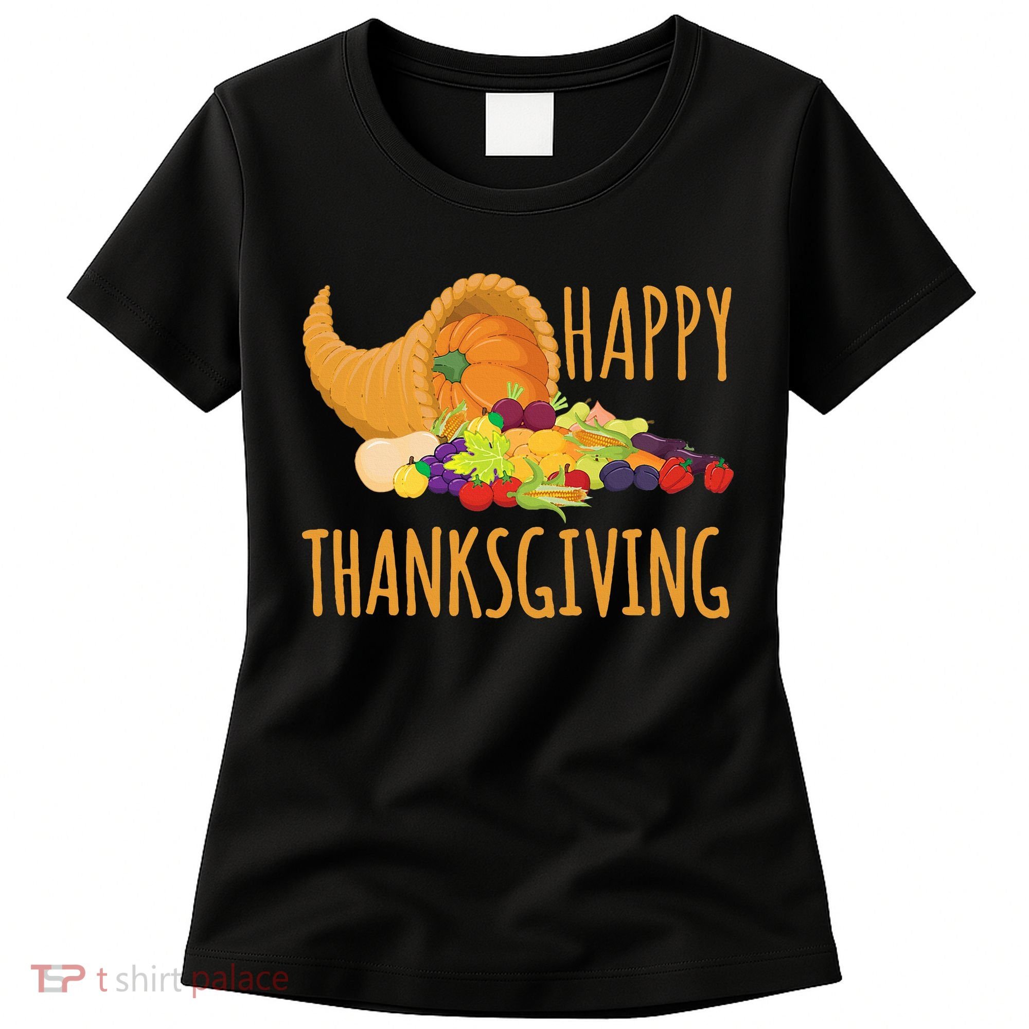 Thanksgiving Cornucopia Horn Of Plenty Food Harvest Fun Gift Women's T-Shirt