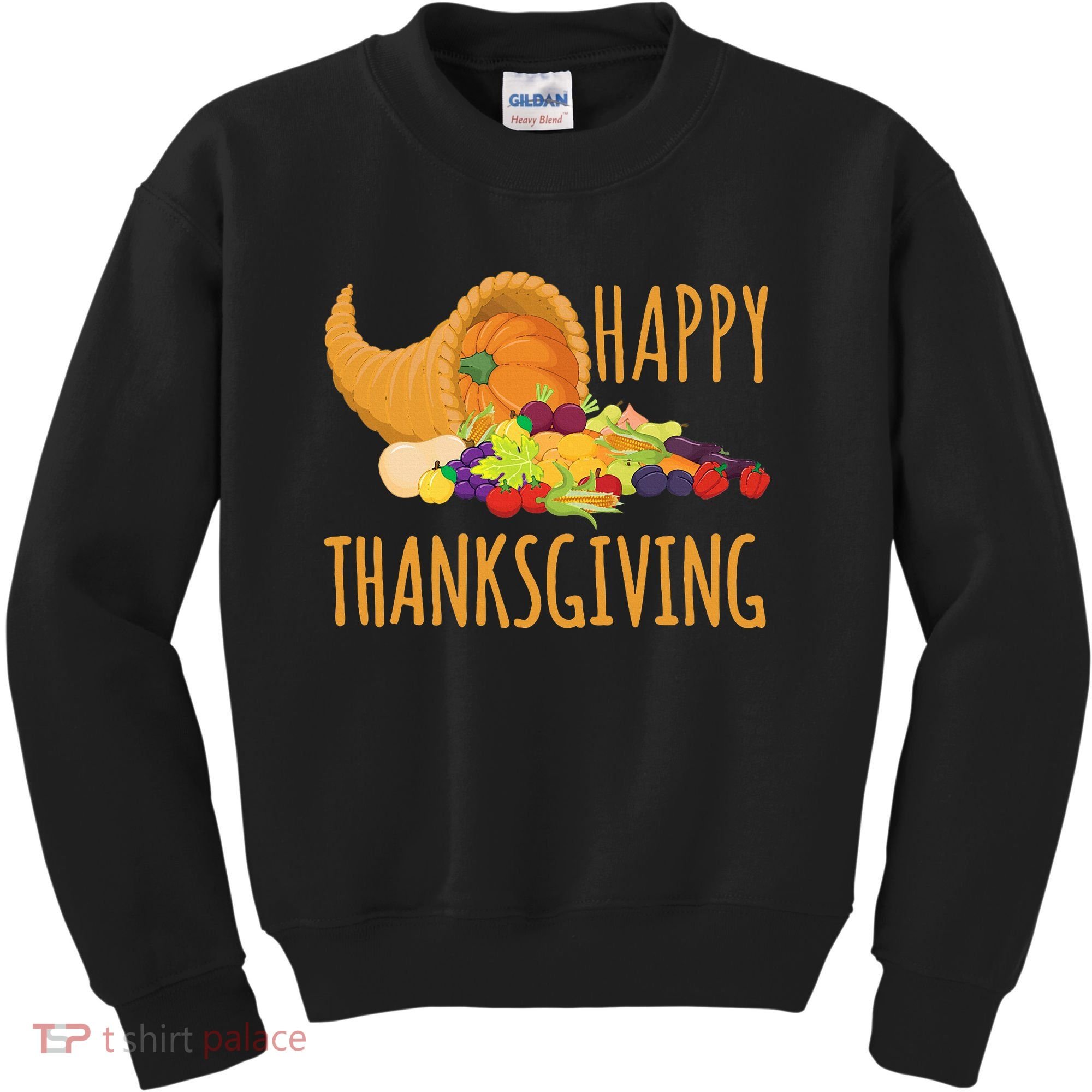 Thanksgiving Cornucopia Horn Of Plenty Food Harvest Fun Gift Kids Sweatshirt