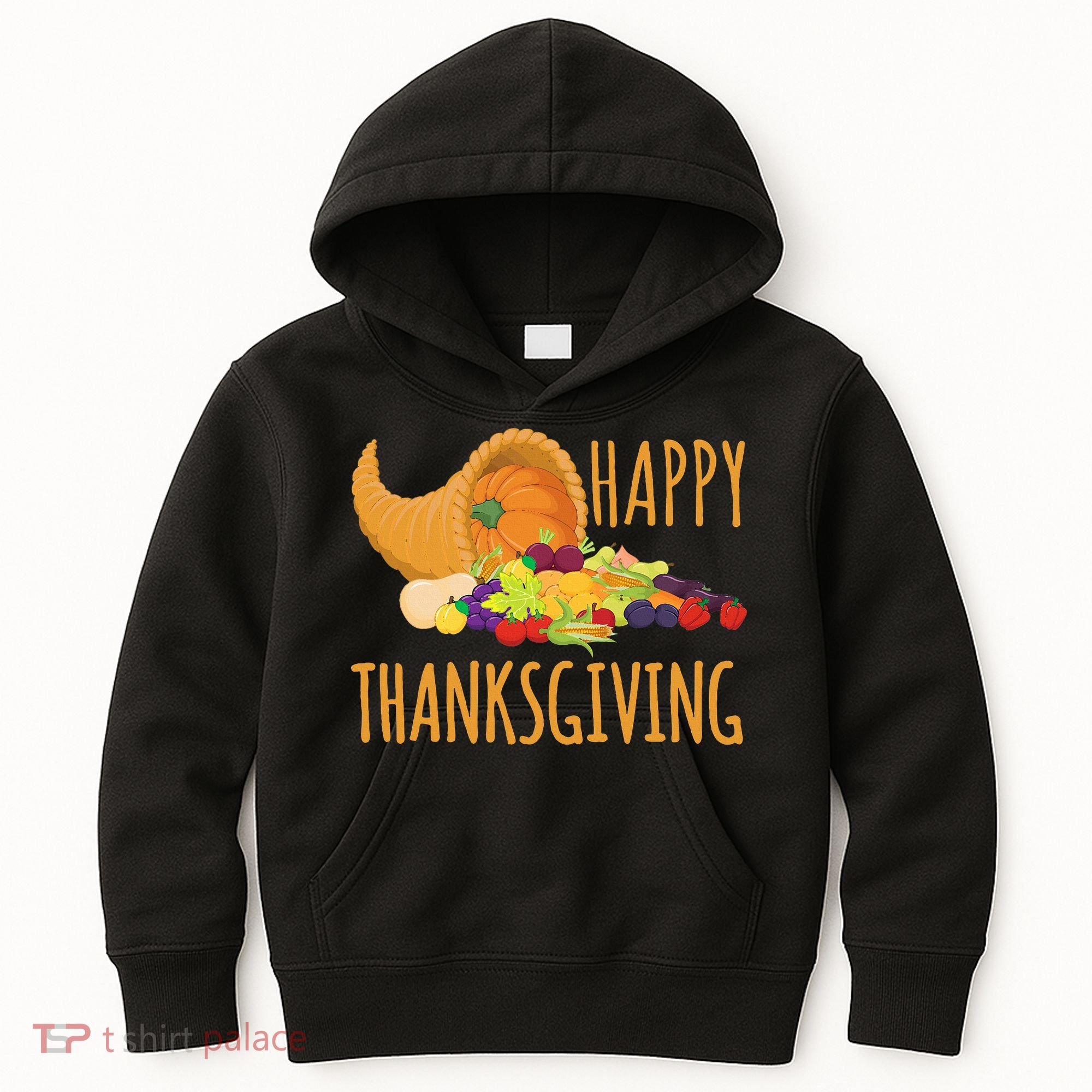 Thanksgiving Cornucopia Horn Of Plenty Food Harvest Fun Gift Kids Hoodie