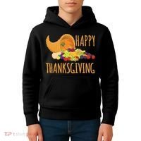 Thanksgiving Cornucopia Horn Of Plenty Food Harvest Fun Gift Kids Hoodie thumb 4