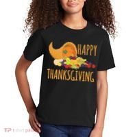 Thanksgiving Cornucopia Horn Of Plenty Food Harvest Fun Gift Kids T-Shirt thumb 2