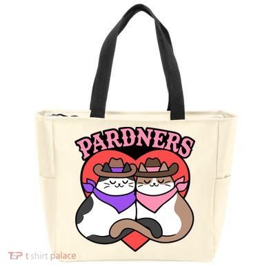 The Cat Hive Pardners Enamel Pin Tote Bag